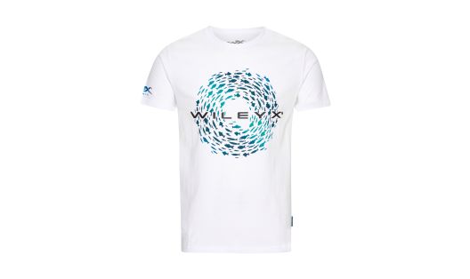 WX Fish T-Shirt, Baumwolle Weiß mit Wiley X, 