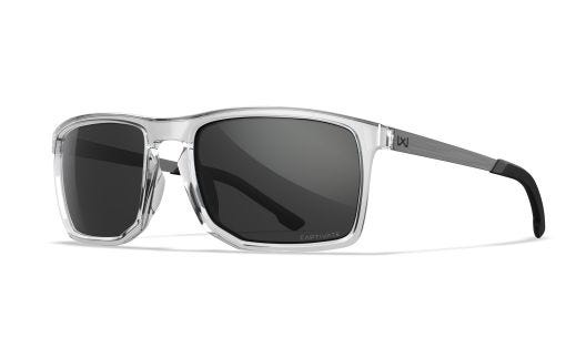 WX AXE, Gläser: CAPTIVATE™ Grau, Gestell: Glänzend Transparent