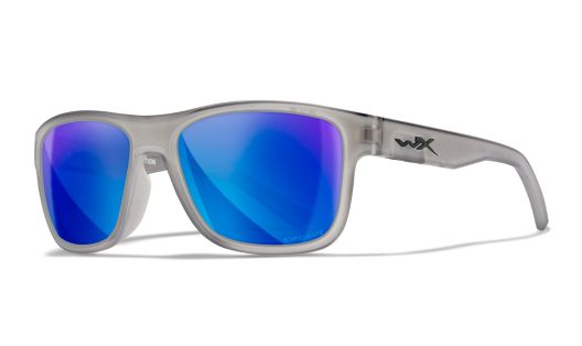 WX OVATION, Gläser: CAPTIVATE™ Polarisierend Blau Spiegel, Gestell: Matt Transparent Grau