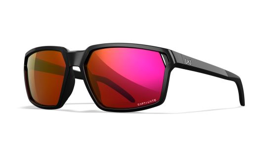 WX SIERRA, Gläser: CAPTIVATE™ Rot Spiegel, Gestell: Glänzend Schwarz