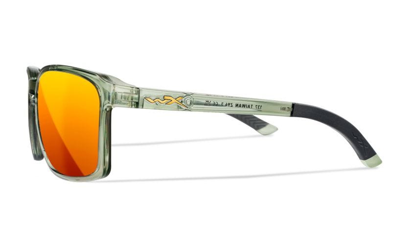 WX ALFA, Gläser: CAPTIVATE™ Polarisierend Bronze Spiegel, Gestell: Glänzend Transparent Hellgrün/Grau Image