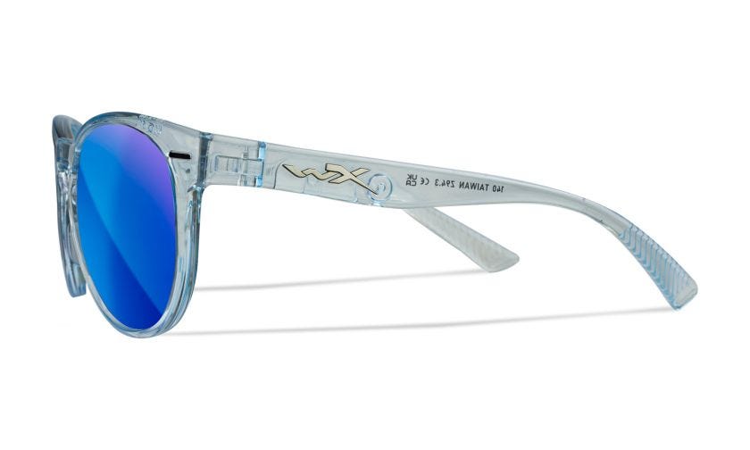 WX COVERT, Gläser: CAPTIVATE™ Polarisierend Blau Spiegel, Gestell: Glänzend Transparent Hellblau Image
