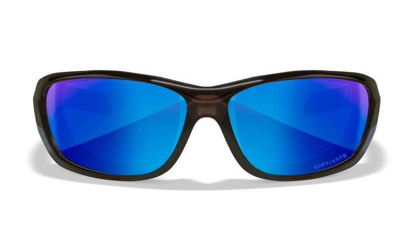 WX GRAVITY, Gläser: CAPTIVATE™ Polarisierend Blau Spiegel, Gestell: Transparent Schwarz Image