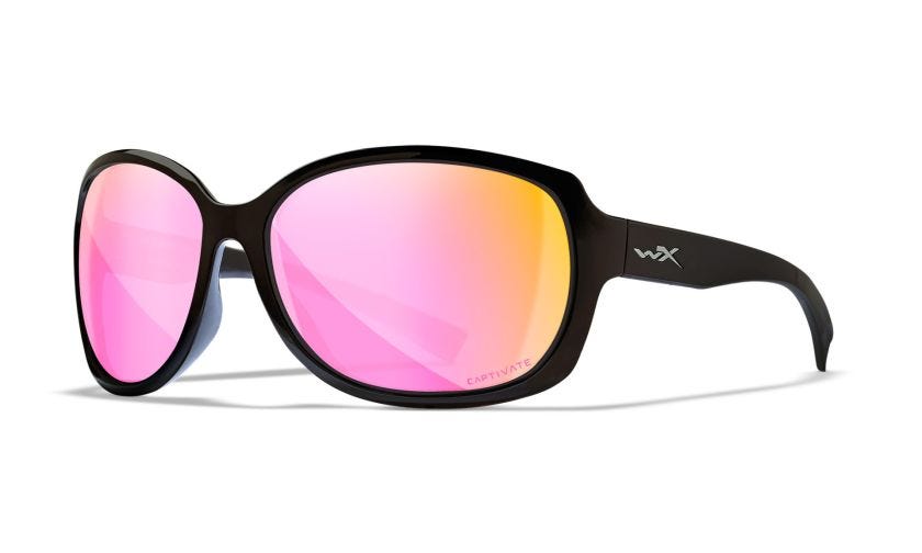 WX MYSTIQUE, Gläser: CAPTIVATE™ Polarisierend Roségold Spiegel, Gestell: Glänzend Schwarz Image
