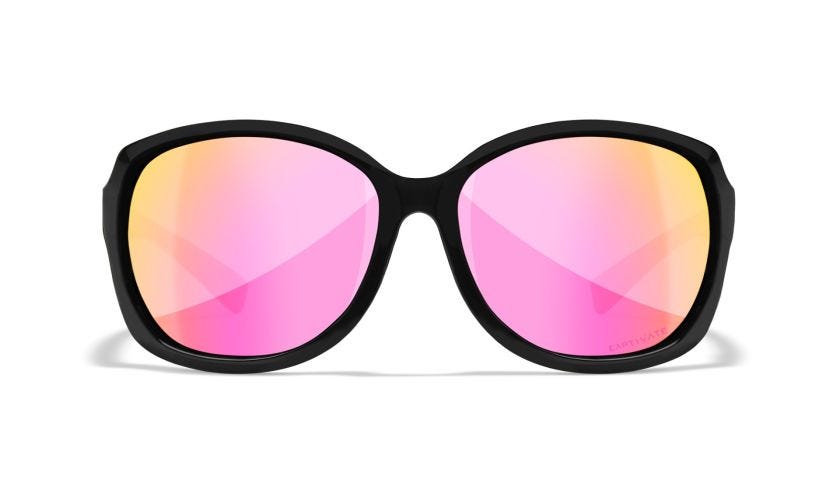 WX MYSTIQUE, Gläser: CAPTIVATE™ Polarisierend Roségold Spiegel, Gestell: Glänzend Schwarz Image