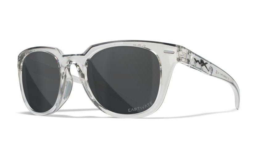 WX ULTRA, Gläser: CAPTIVATE™ Polarisierend Grau, Gestell: Glänzend Transparent Hellgrau Image