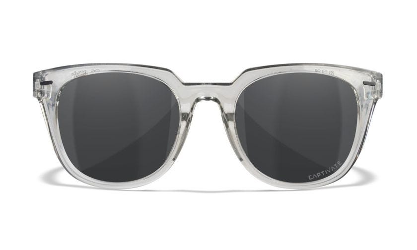 WX ULTRA, Gläser: CAPTIVATE™ Polarisierend Grau, Gestell: Glänzend Transparent Hellgrau Image