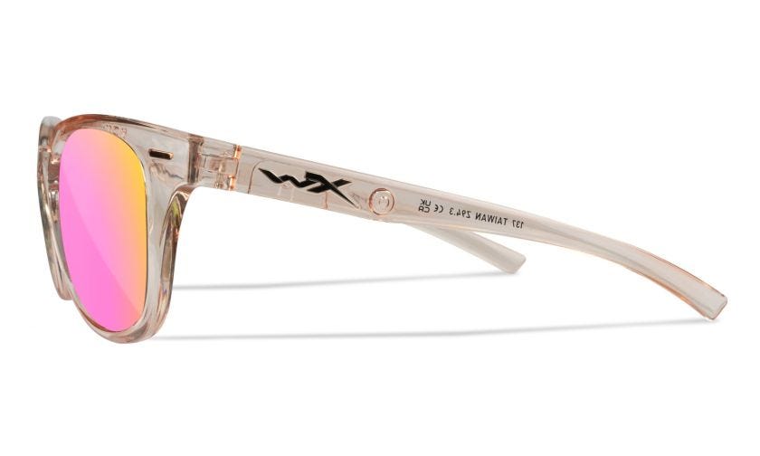 WX ULTRA, Gläser: CAPTIVATE™ Polarisierend Roségold Spiegel, Gestell: Glänzend Transparent Rosa Image